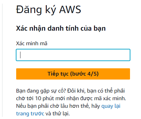 Nhập mã xác nhập được gửi về điện thoại