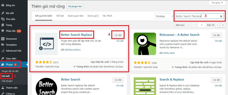 Hướng dẫn cài đặt Plugin Better Search Replace