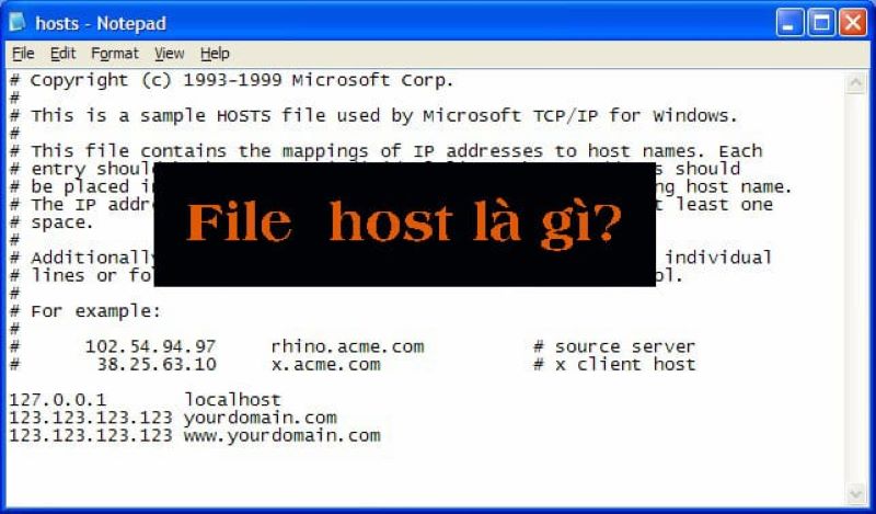 File Host là tệp tin quan trọng trong chỉnh sửa và cài đặt hệ thống