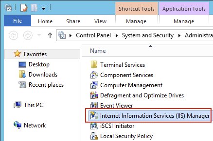 Chọn Internet Information Services (IIS) Manager