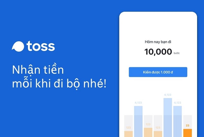 Toss – App đi bộ kiếm tiền