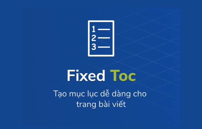 Plugin tạo mục lục Fixed TOC