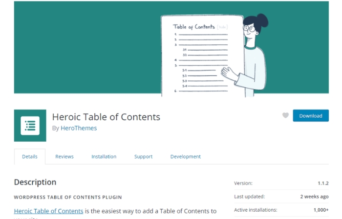 Heroic Table of Contents