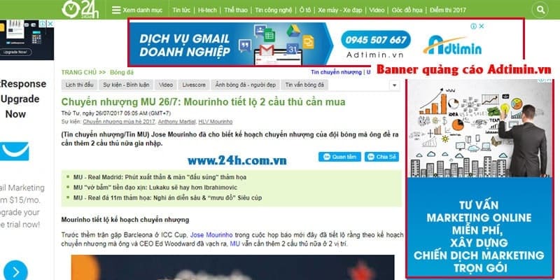 Cho thuê vị trí đặt quảng cáo để kiếm tiền với WordPress