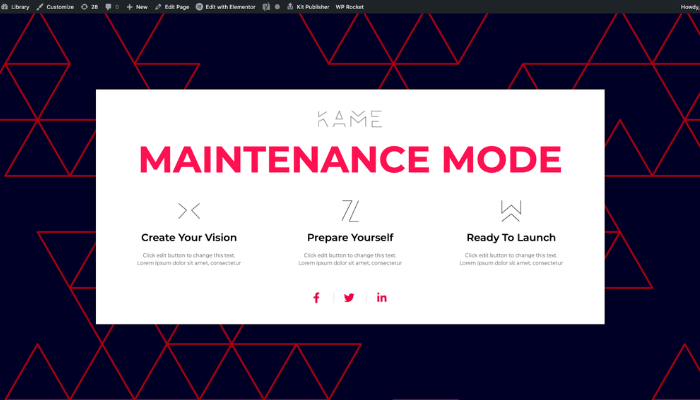 Elementor Maintenance Mode